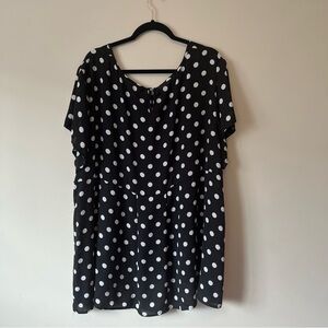Torrid 5 Black & White Polka Dot Women's Blouse